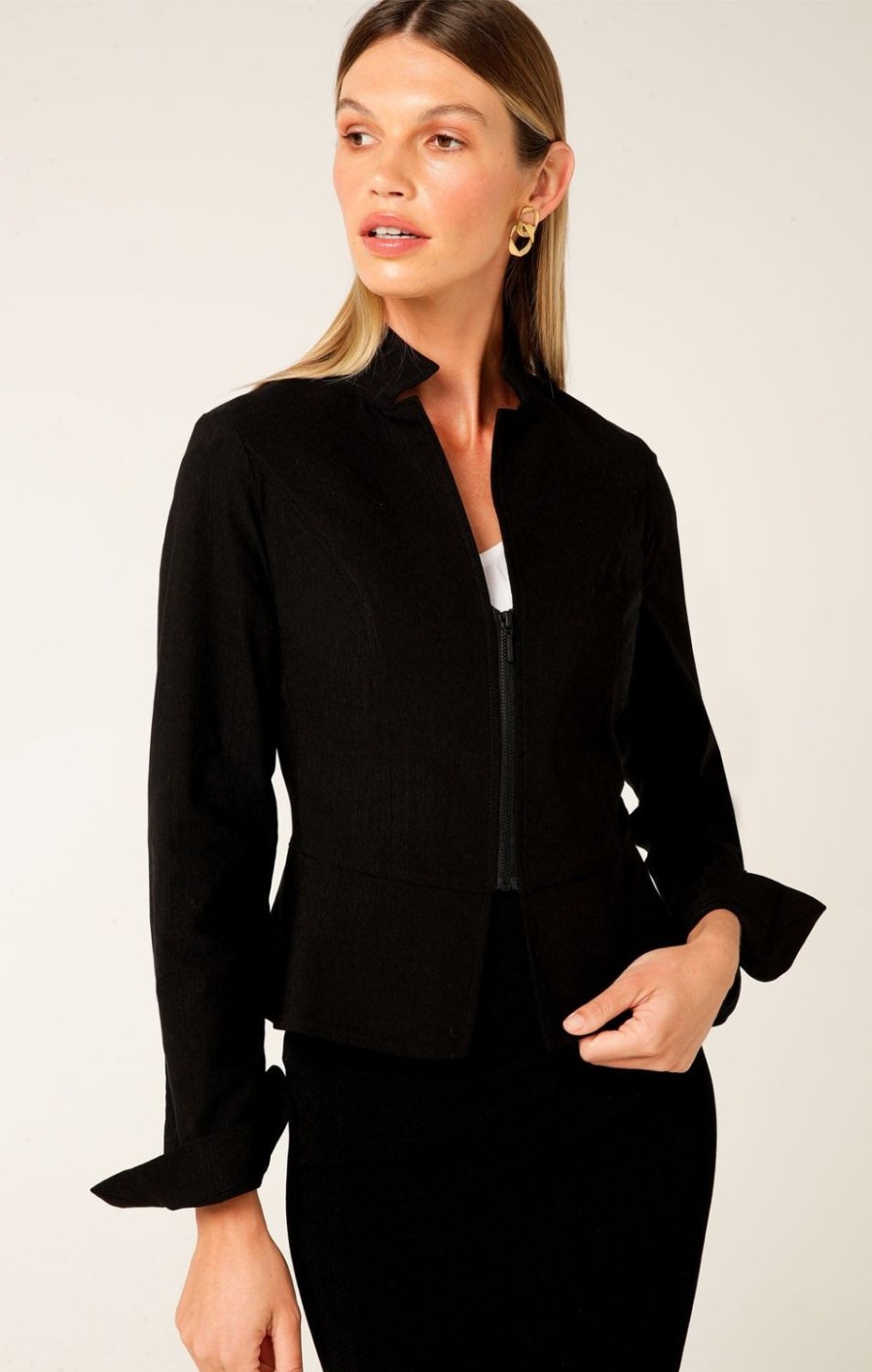 Sacha Drake Jackets | Front Zip Peplum Jacket