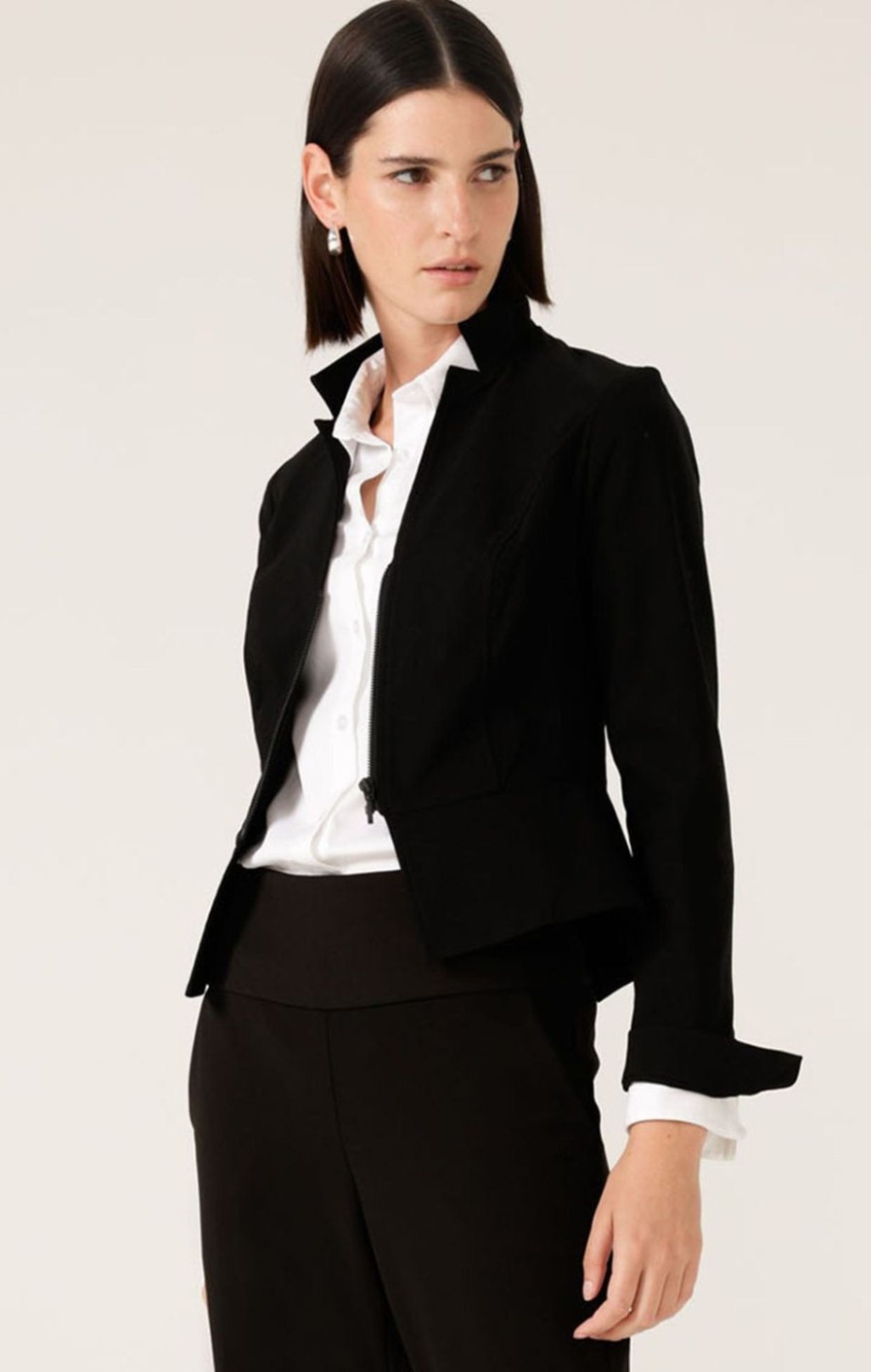 Sacha Drake Jackets | Front Zip Peplum Jacket