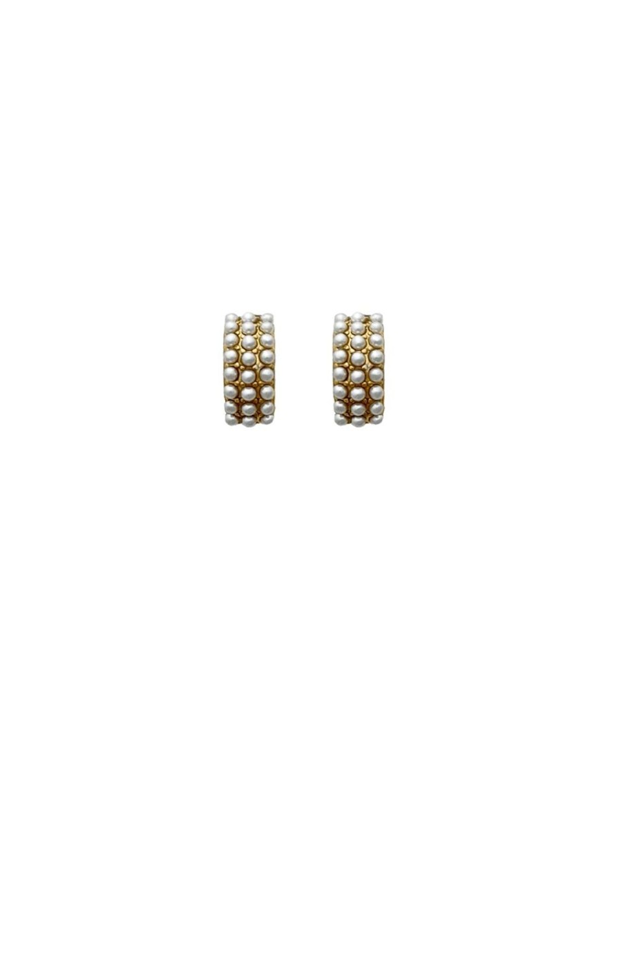 Sacha Drake Earrings | Quincy Pearl Mini Hooops