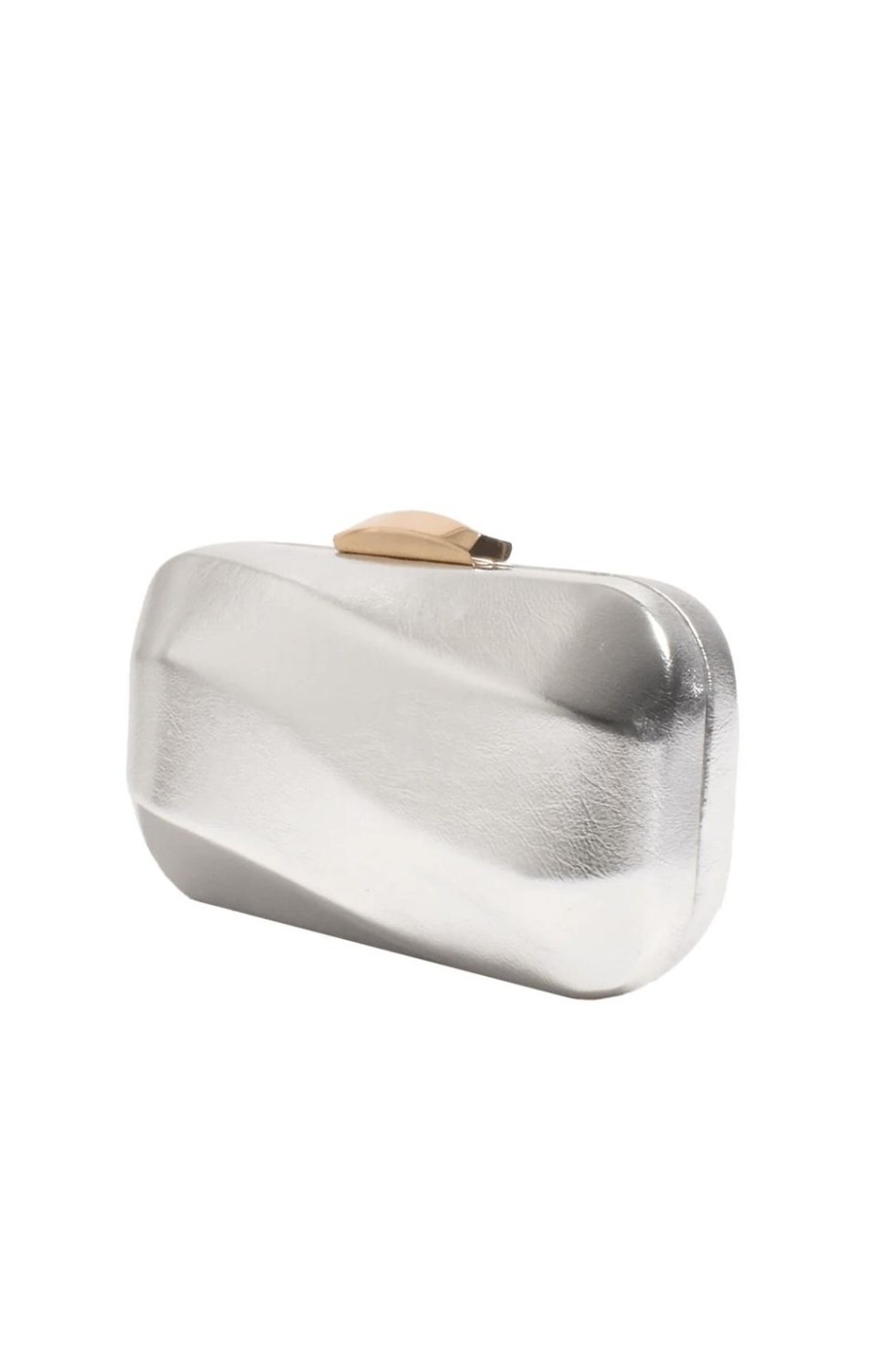 Sacha Drake Bags | Wavy Structured Metallic Clutch