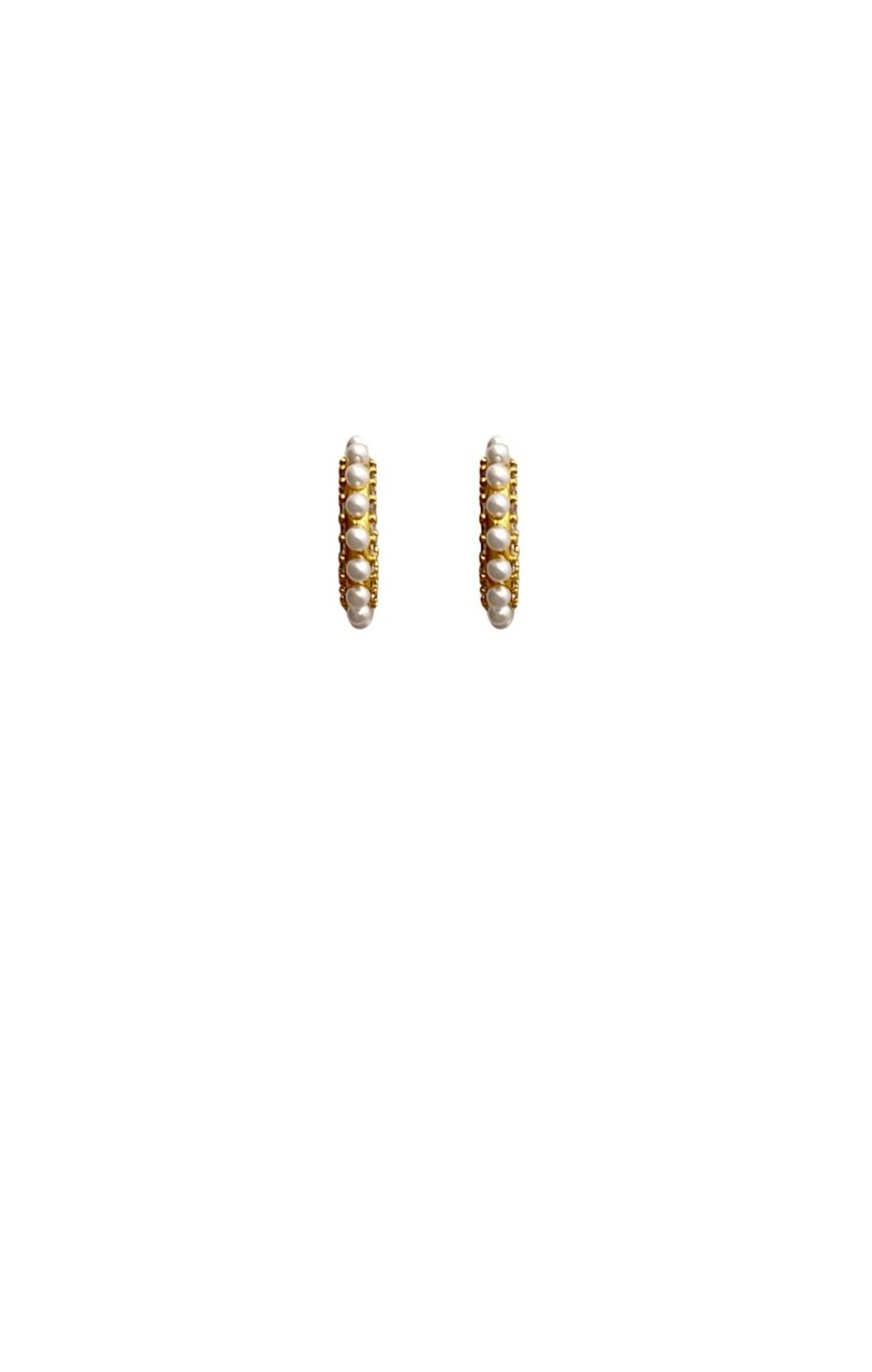 Sacha Drake Earrings | Maddie Mini Pearl Hoops