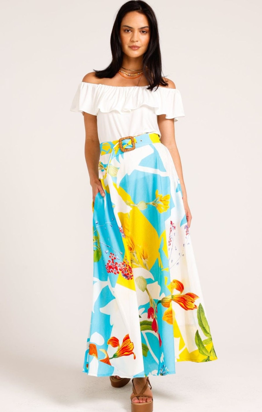 Sacha Drake Skirts | Daydream In Blue Skirt