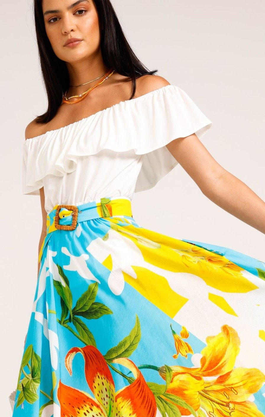 Sacha Drake Skirts | Daydream In Blue Skirt