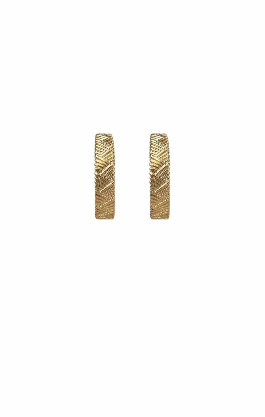 Sacha Drake Earrings | Herringbone Event Hoops