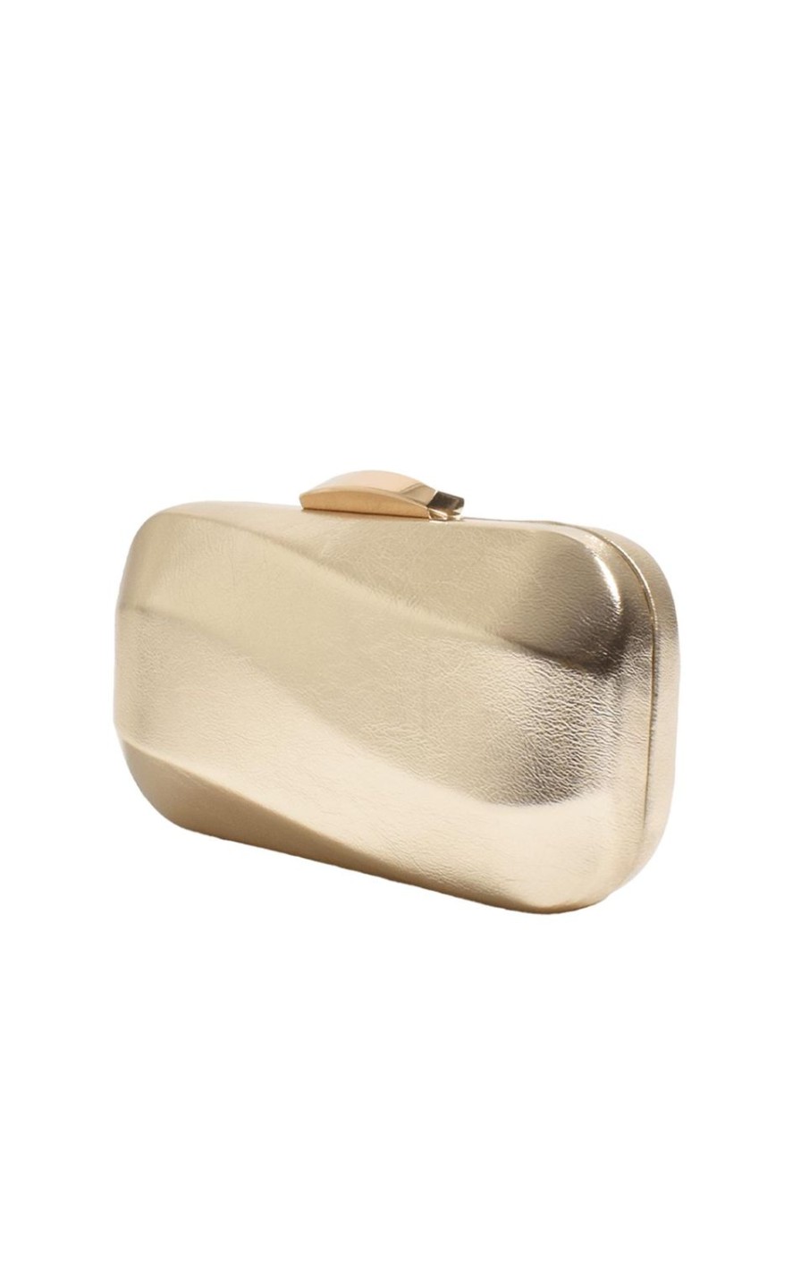 Sacha Drake Bags | Wavy Structured Metallic Clutch