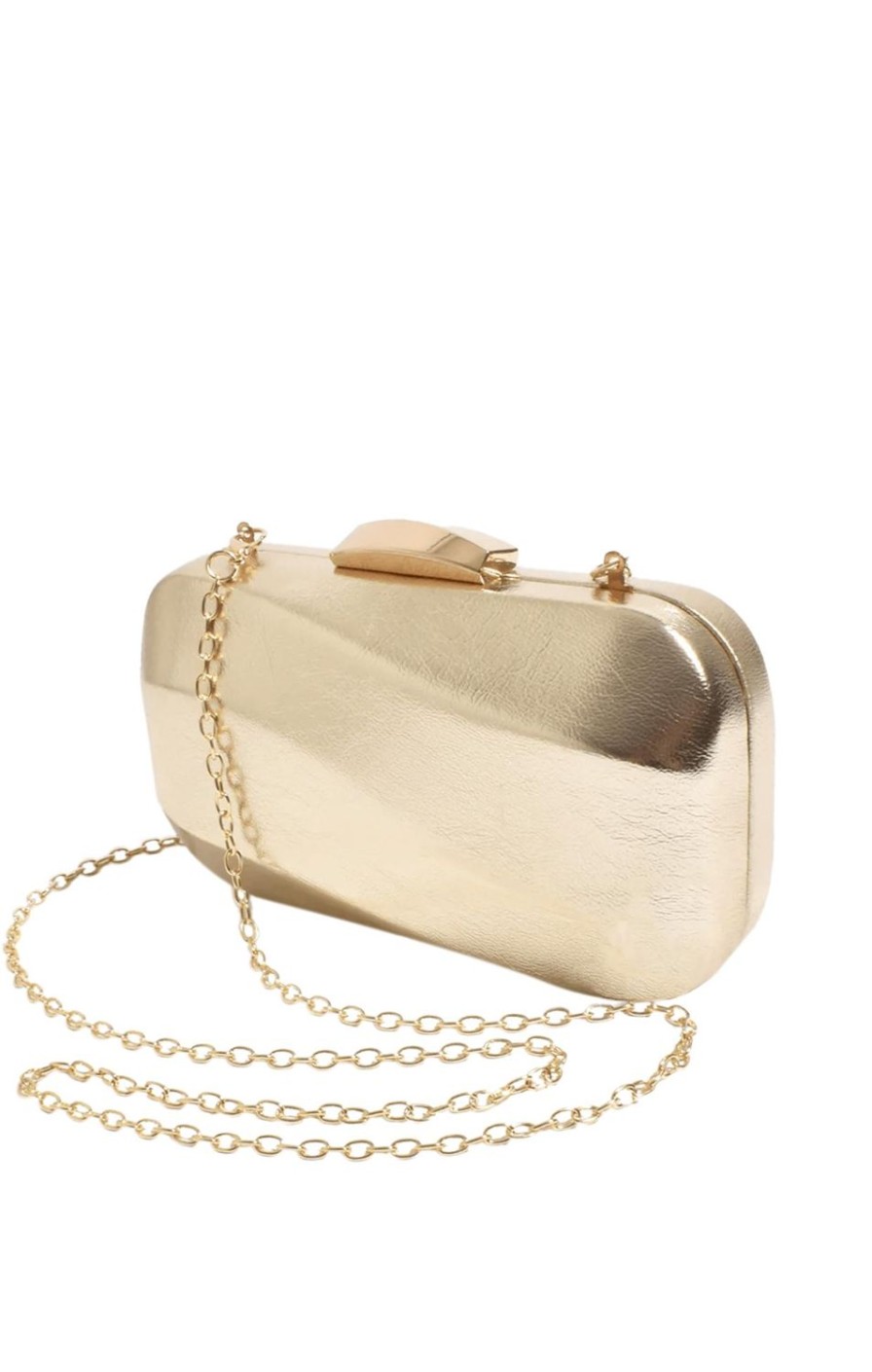 Sacha Drake Bags | Wavy Structured Metallic Clutch