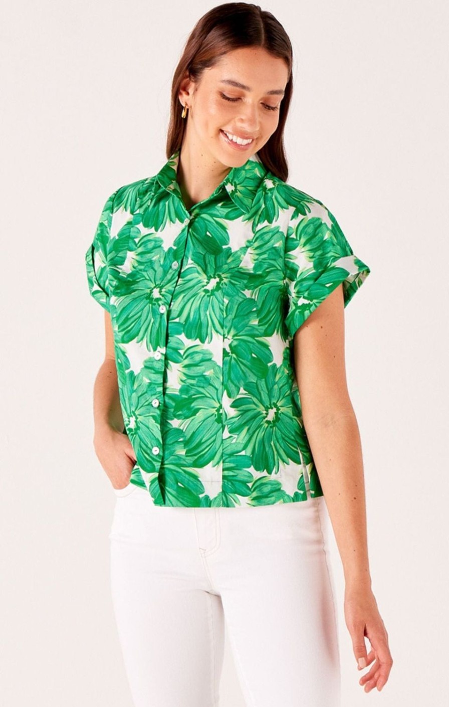 Sacha Drake Tops | Jade Fleurette Shirt