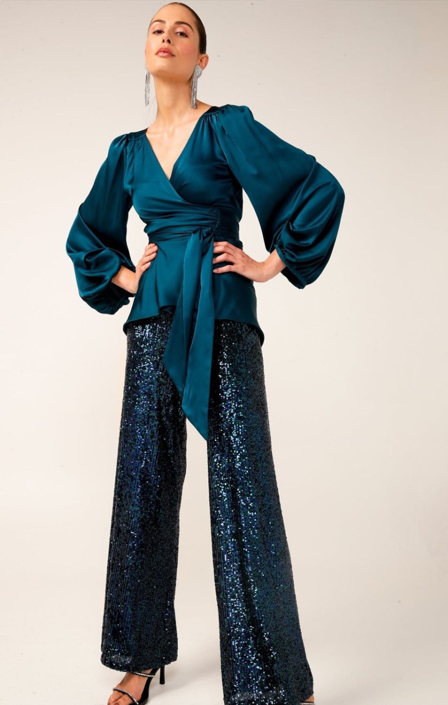 Sacha Drake Pants | Sequin Palazzo Pant