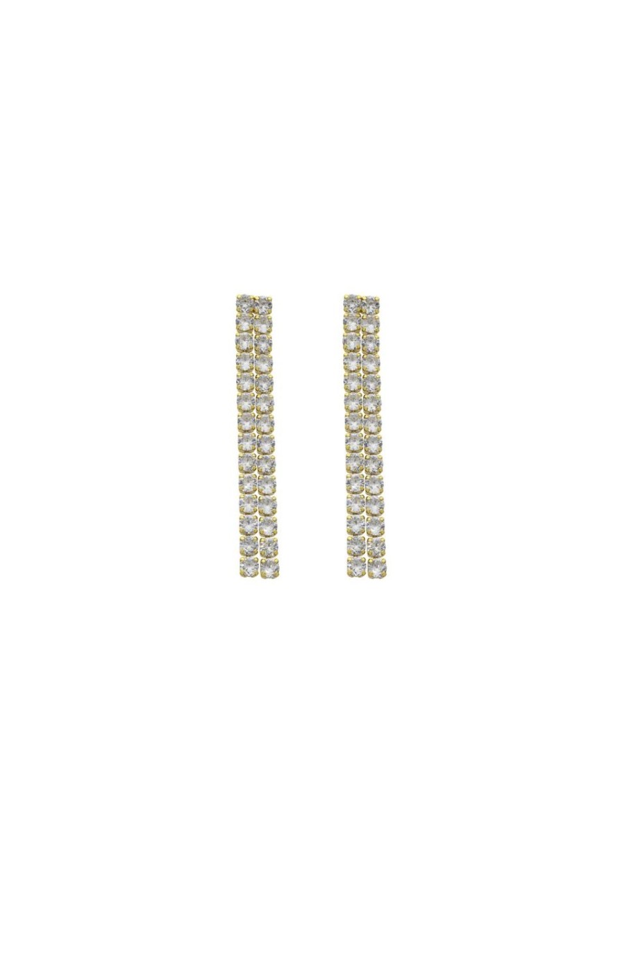 Sacha Drake Earrings | Dakota Diamante Strand Earring